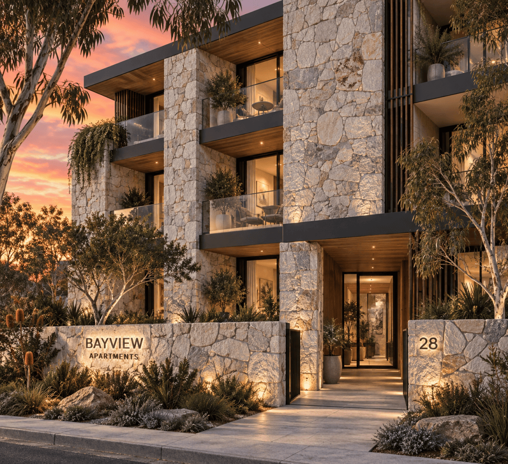 Irregular Balgo Stone cladding exterior walls