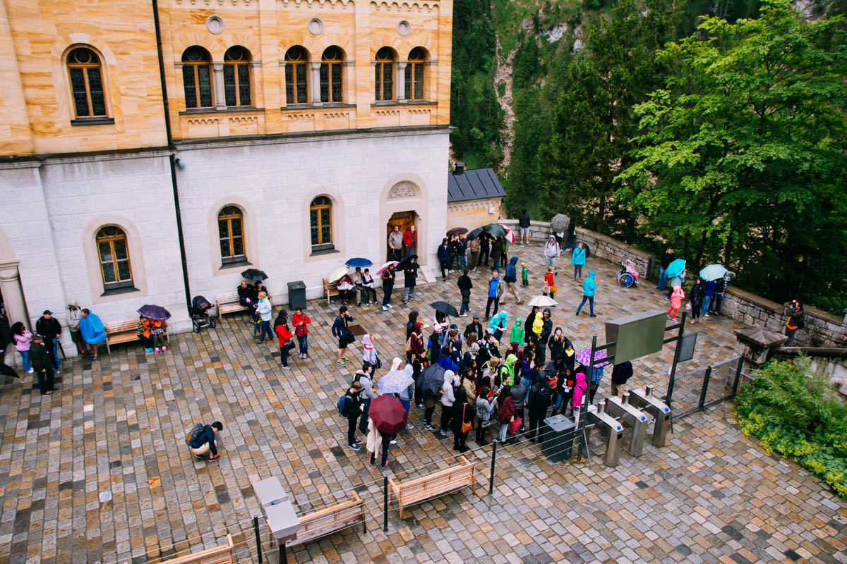 Waiting to visit Neuschwanstein