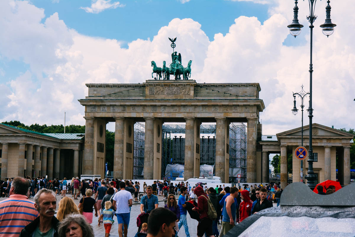 Brandenburg Gate and tourists