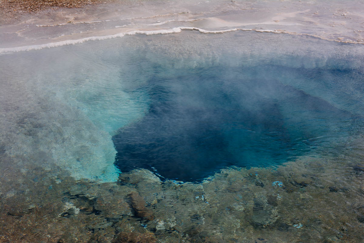 Looking inside of Strokkur