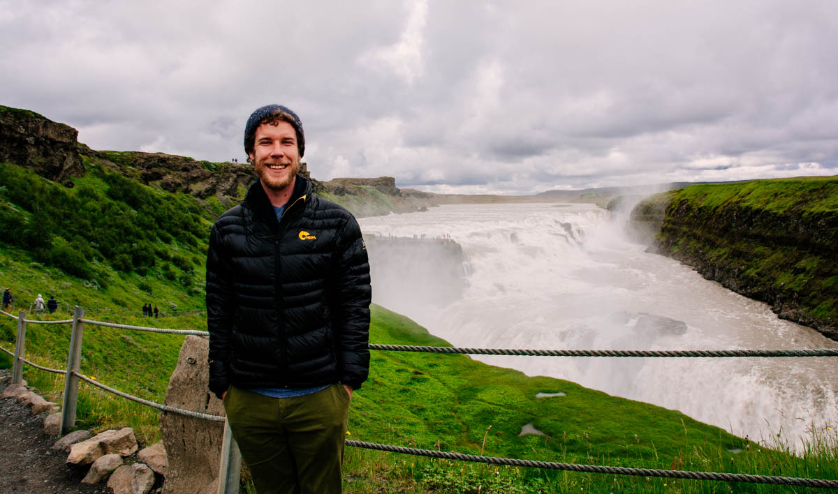 Me at Gullfoss Waterfall