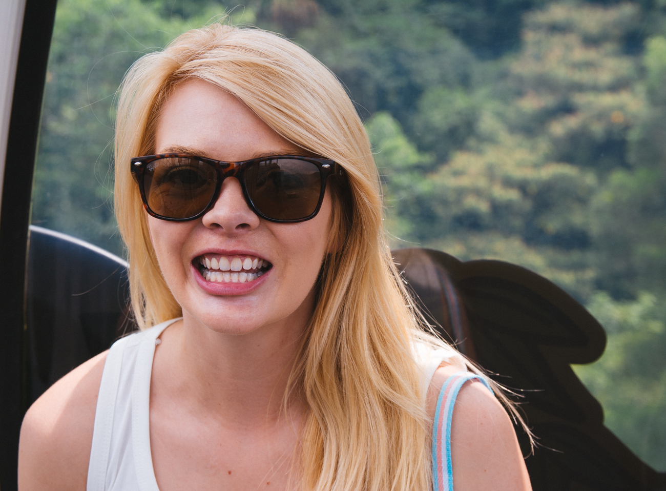 Nicole aboard the gondola