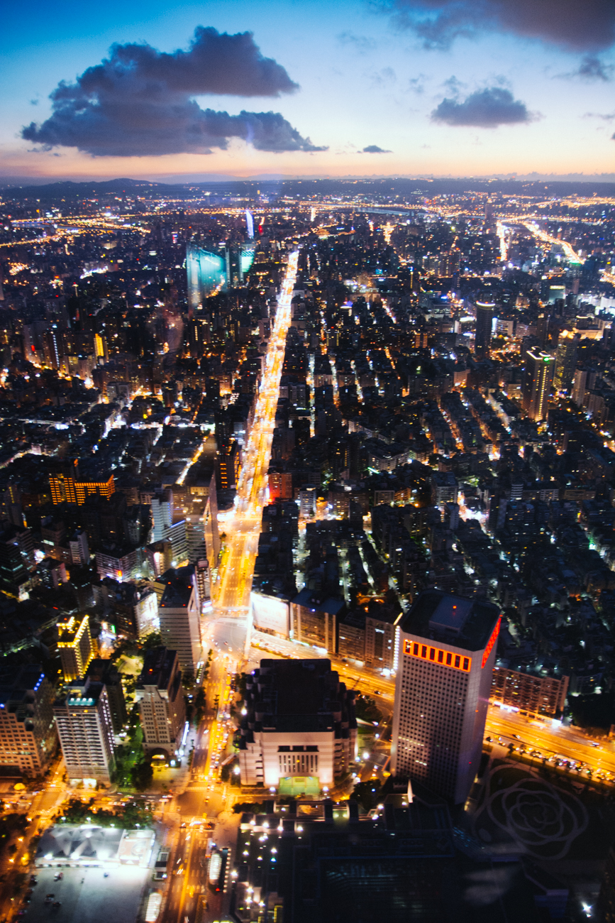 The view from the top of Taipei 101