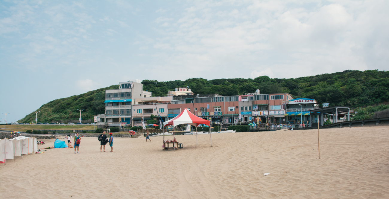 Some shops along the beach