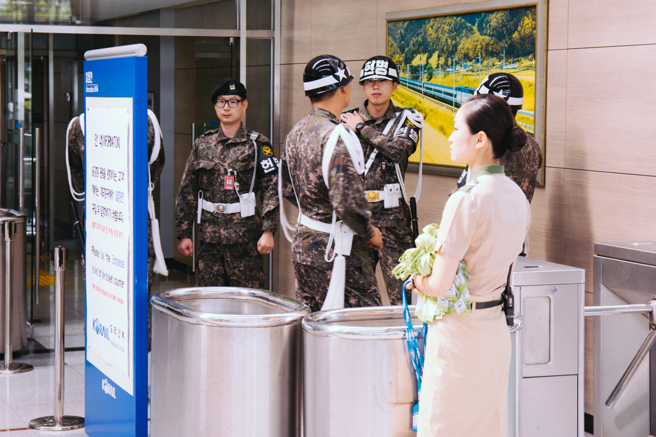 Soldiers in Dorasan Station