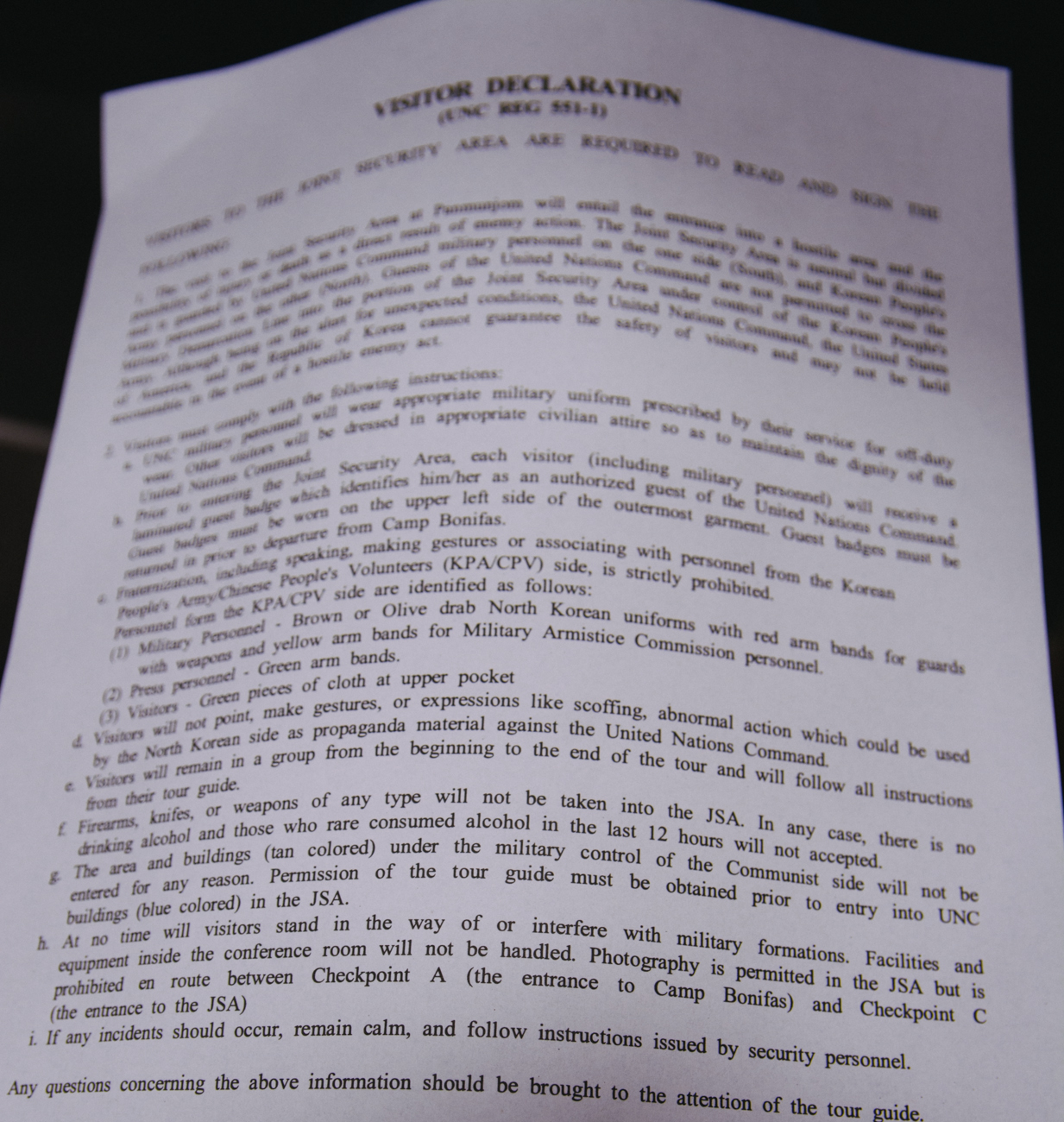 DMZ Waiver