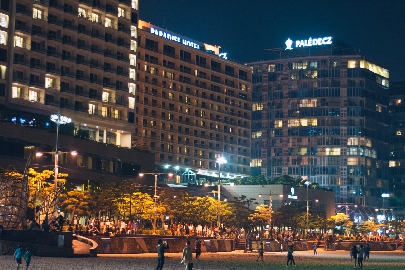 Haeundae Beach at night
