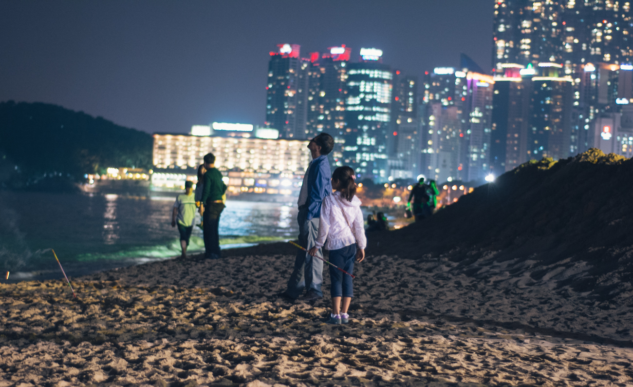 Haeundae Beach at night