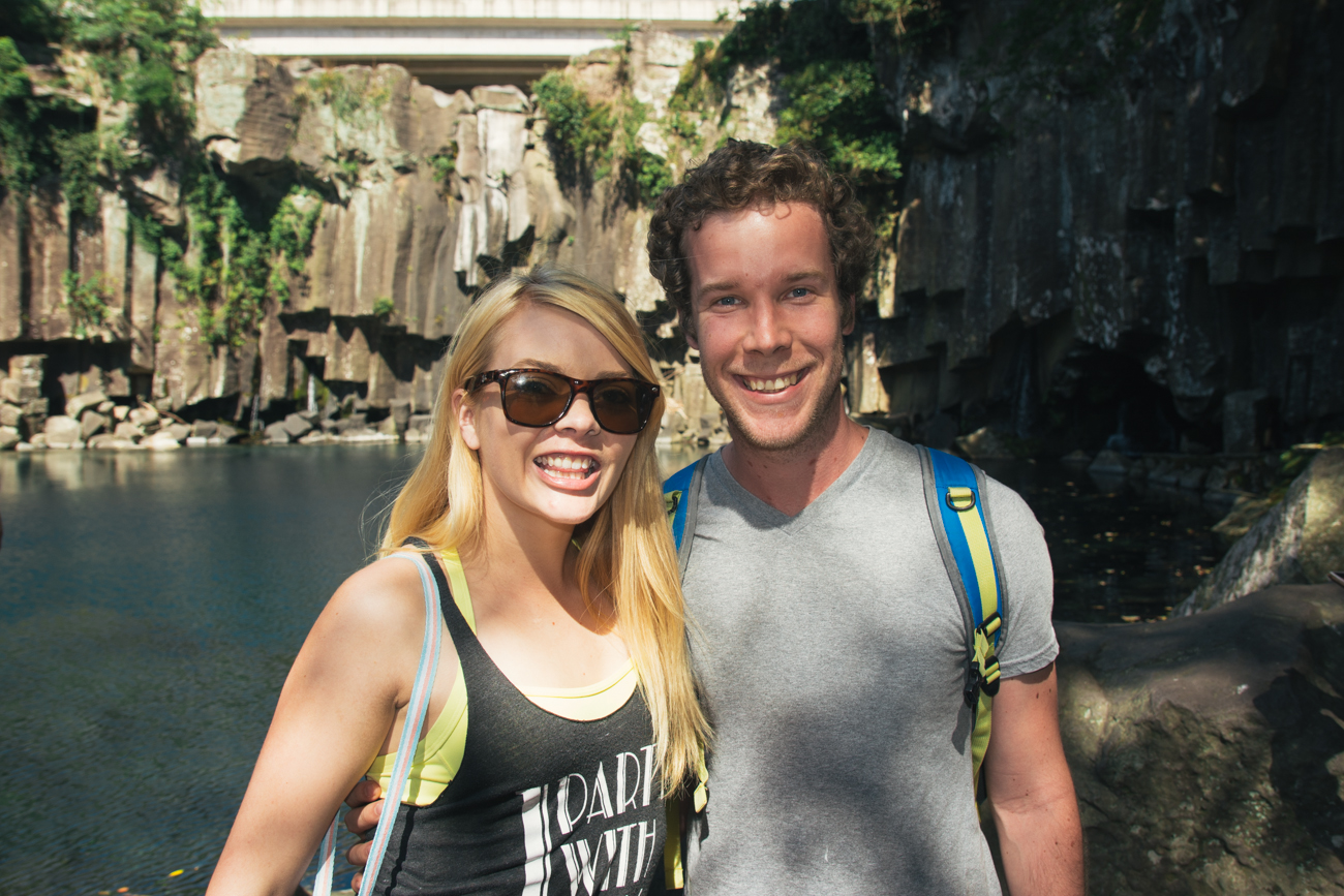 Nicole and I at Cheonjeyeon Waterfalls