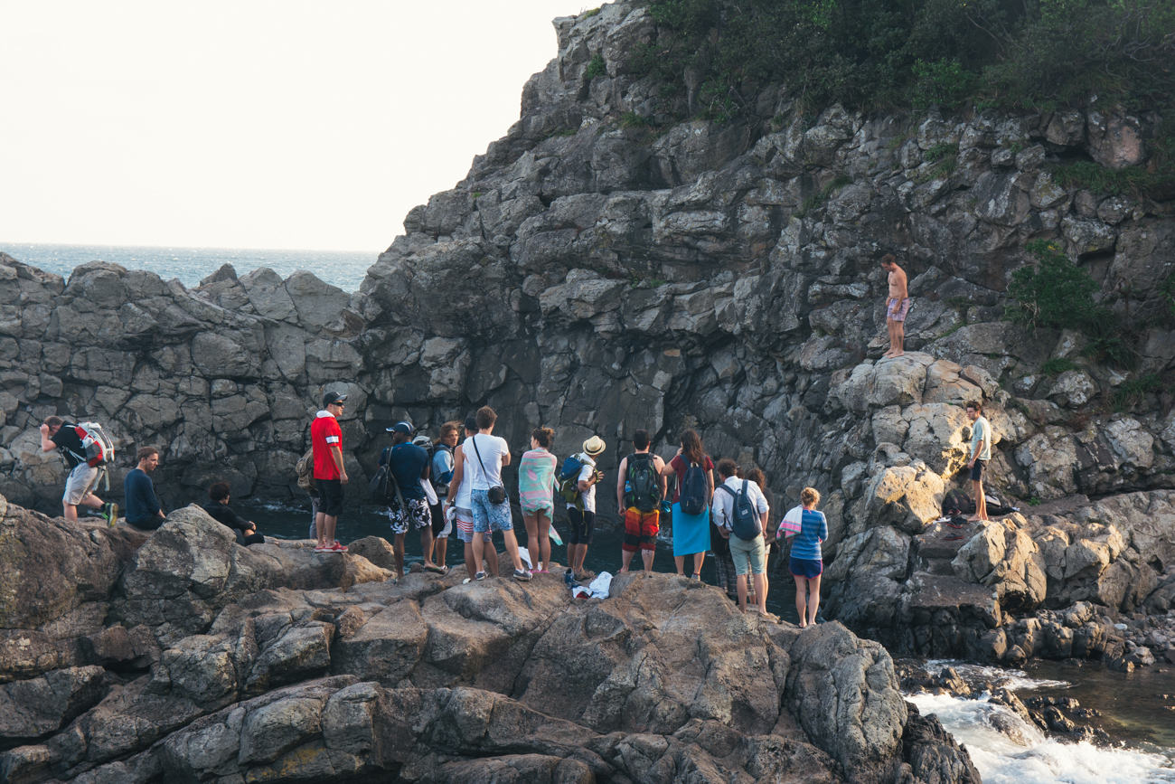 Cliff diving