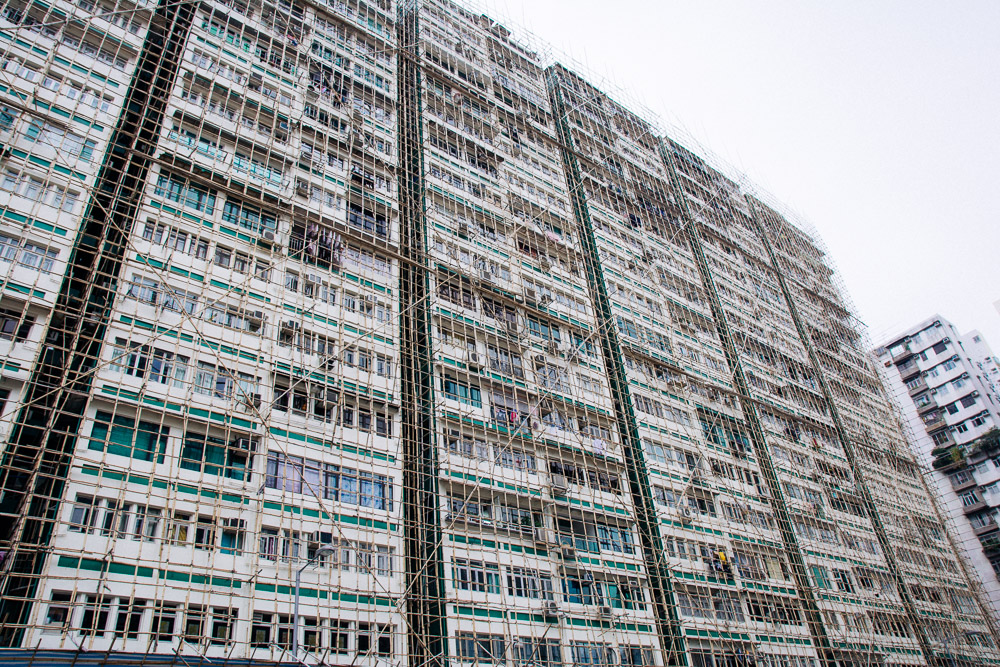 Bamboo scaffolding