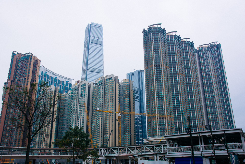 Skyscrapers across the street from our hotel