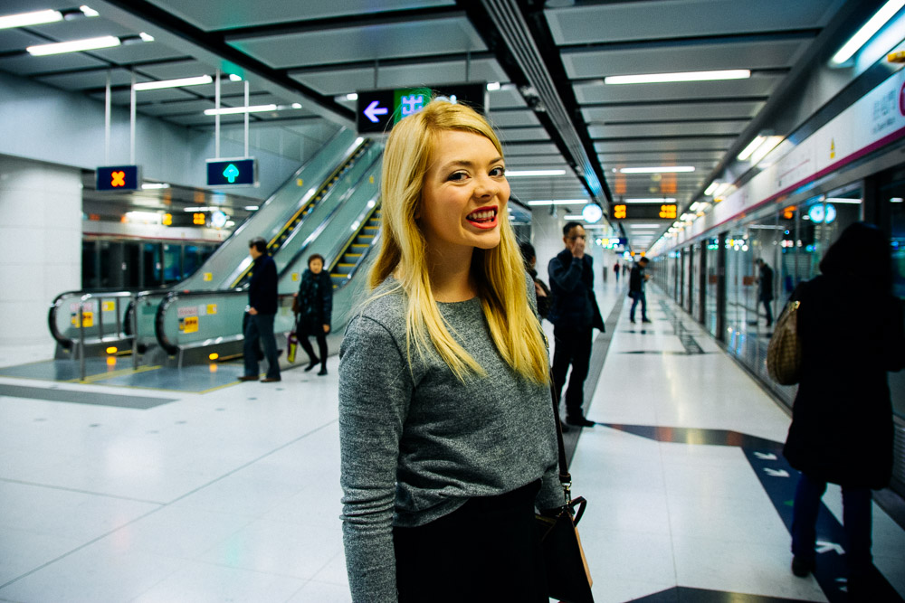 Taking the subway to the gondola