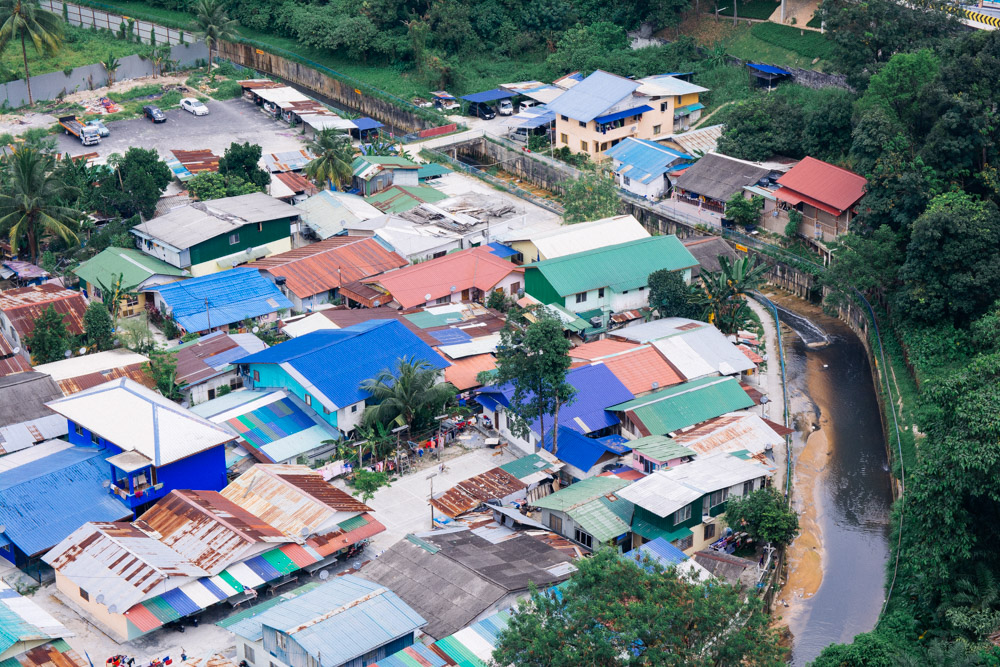 Note the tennis court in the middle