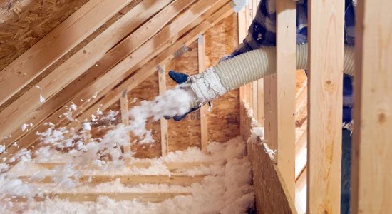 Blow-in attic insulation