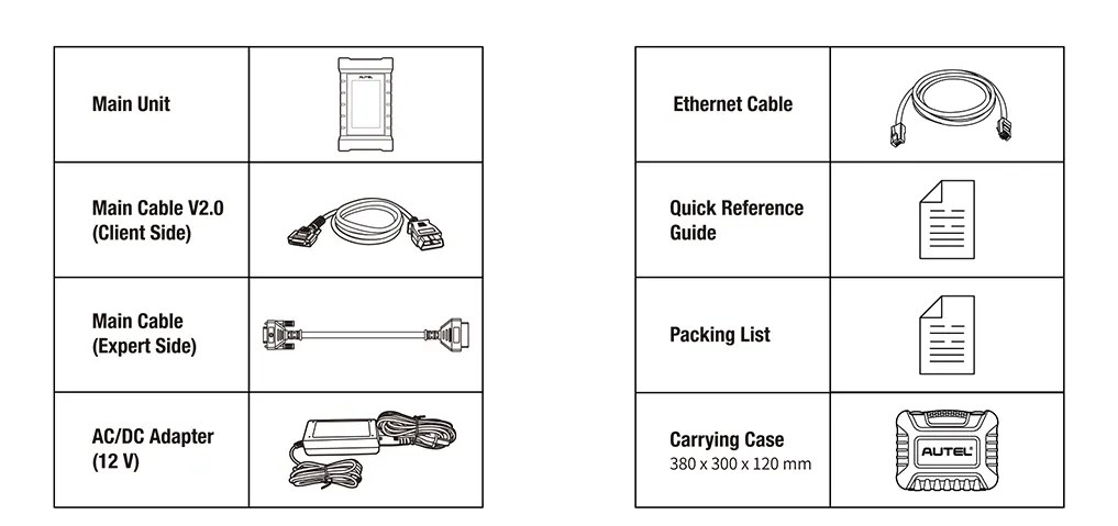 Autel MaxiFLASH XLINK package list