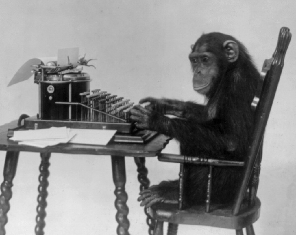 Monkey at a typewriter