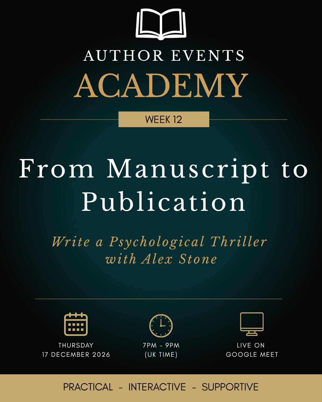 From Manuscript to Publication – Psychological Thriller Masterclass