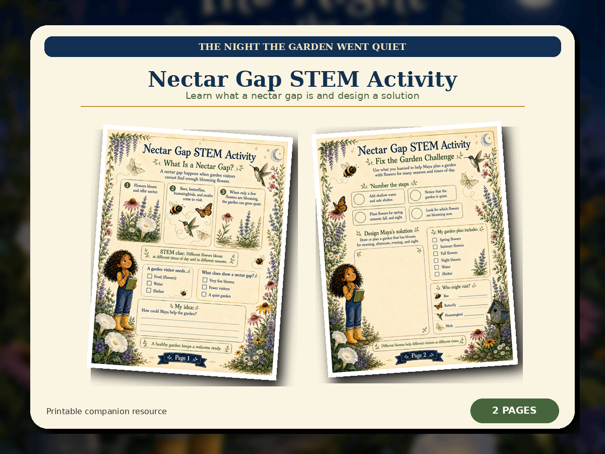Nectar Gap STEM Activity download preview