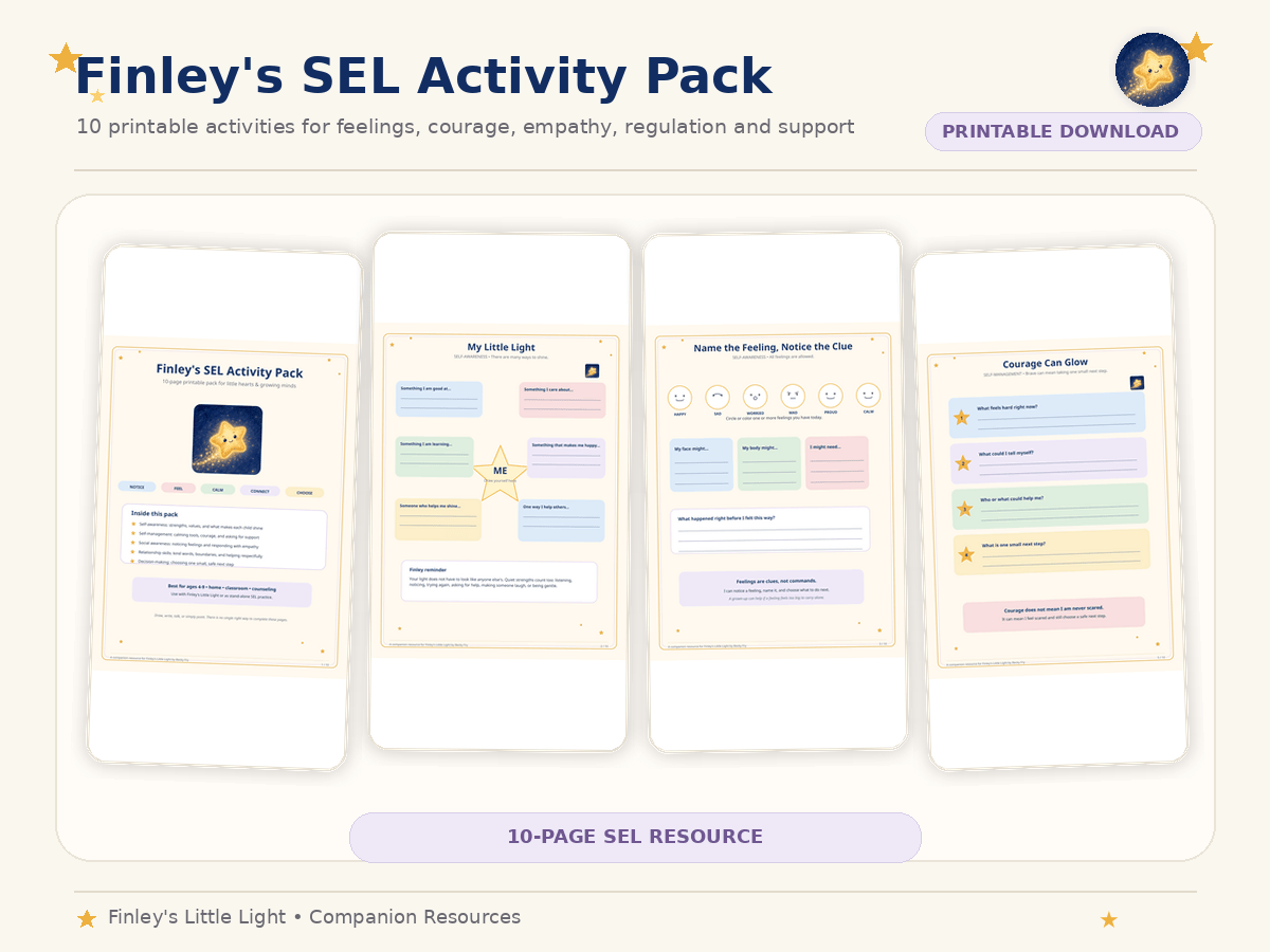 Finley’s SEL Activity Pack download preview
