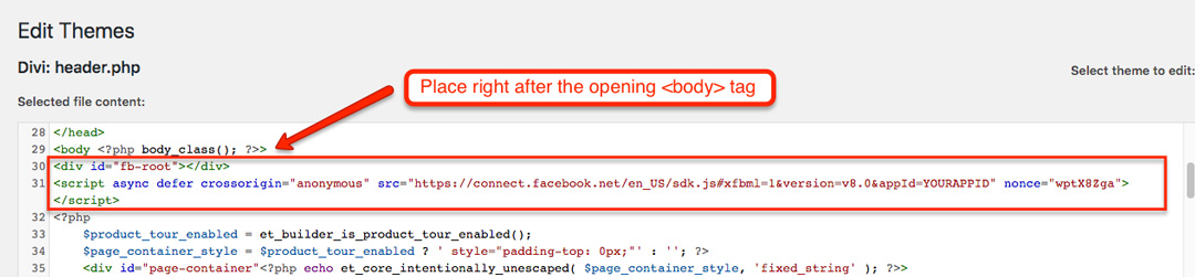 Check out how to edit wordpress code: Add Facebook Comments To Wordpress Without A Plugin