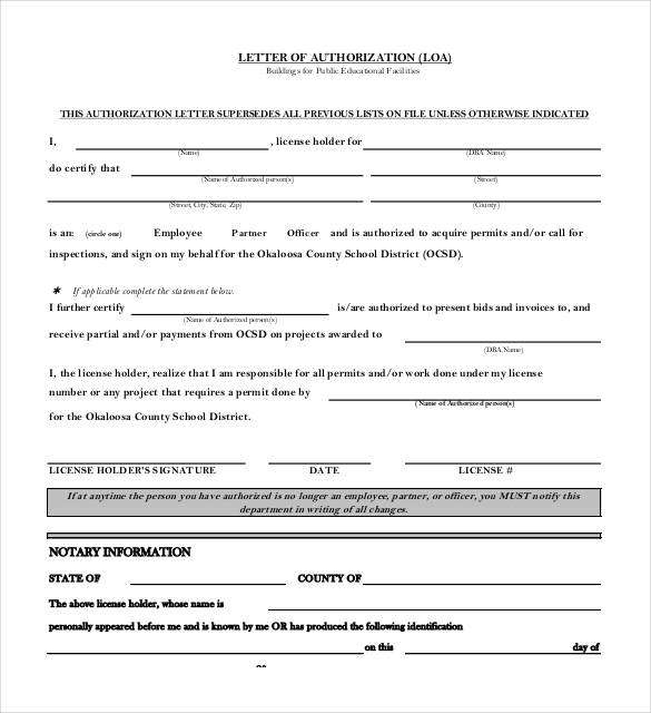 Authorization Letter