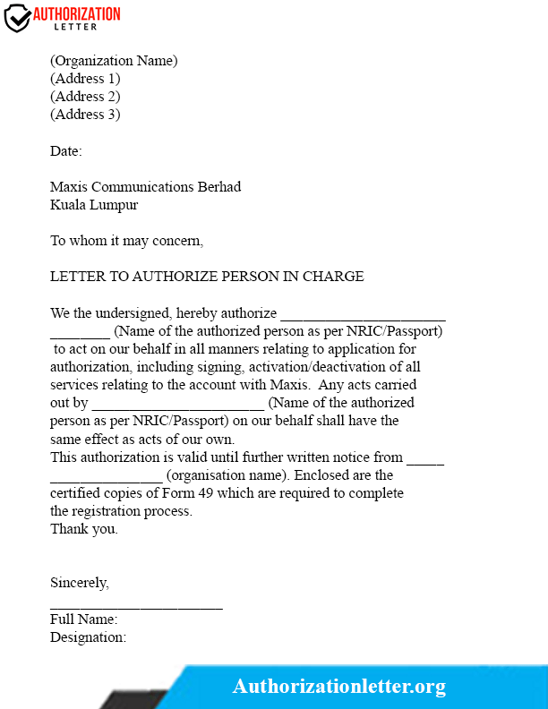 Authorization Letter