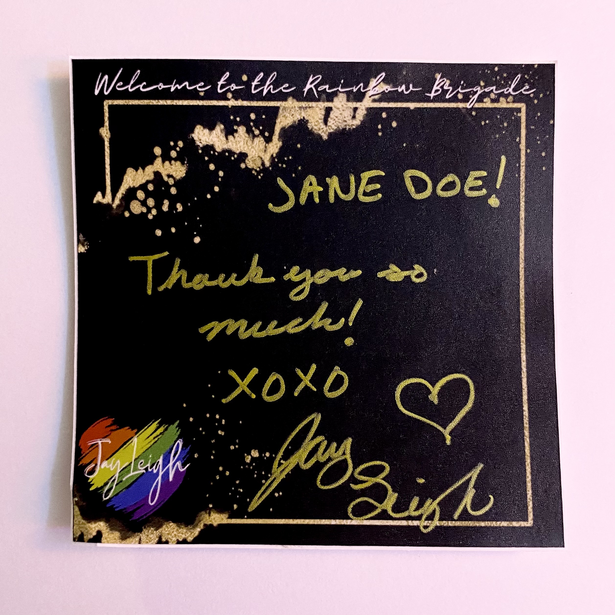 Signed and Personalized Bookplate