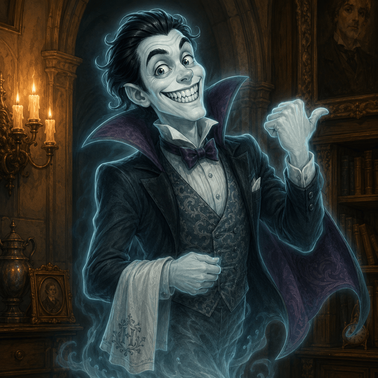 Heebie, Sir Jacques’s cheerful ghost butler