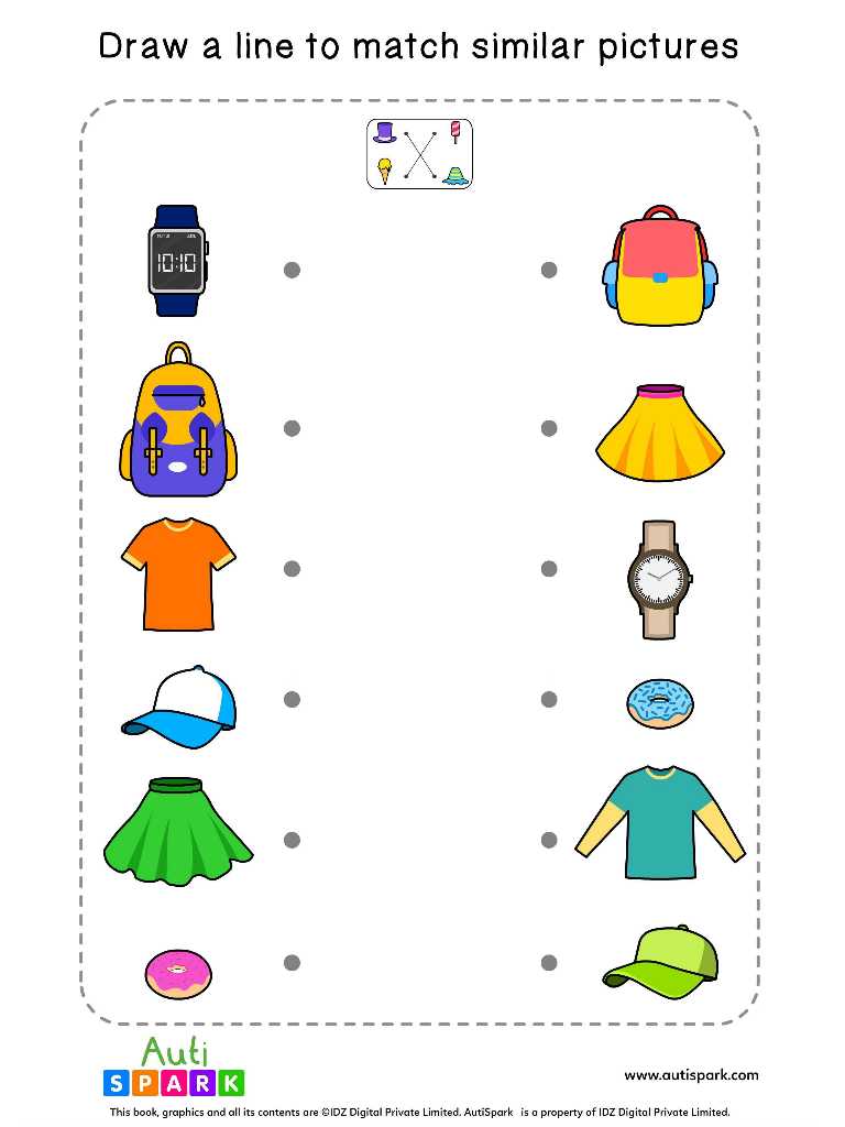 match similar pictures matching worksheets by autispark