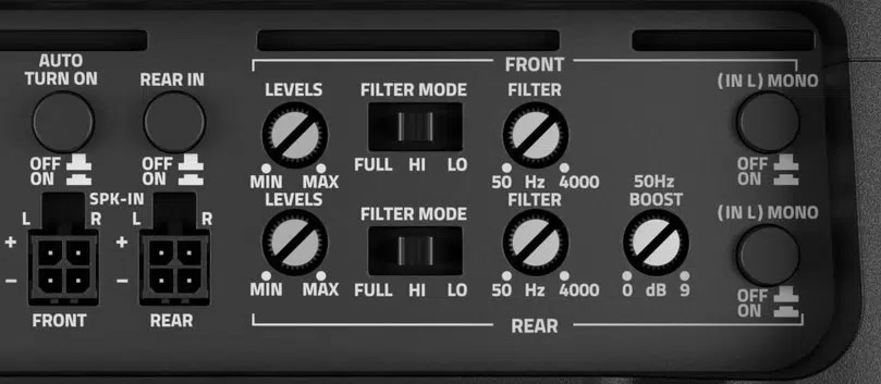 Endstufe Filter Mode Front Rear