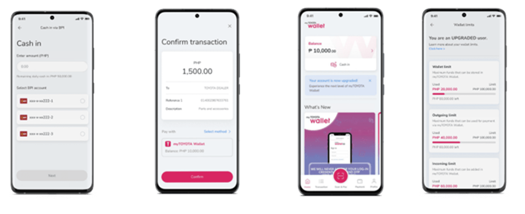 myTOYOTA Wallet app