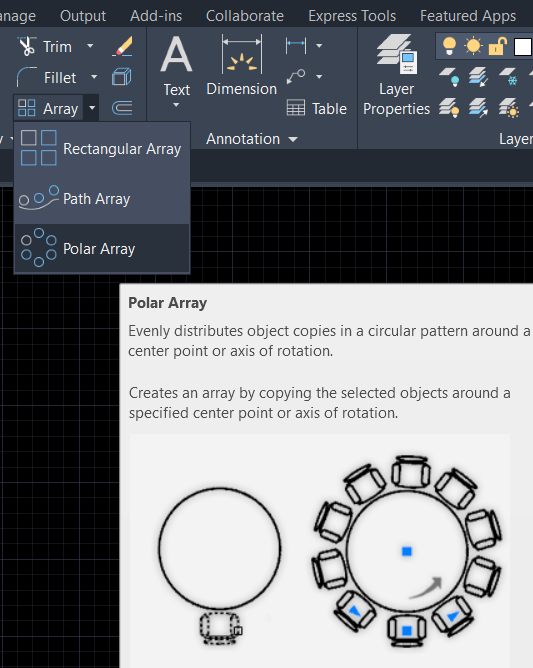 Polar Array AutoCAD How to use the Polar Array AutoCAD?
