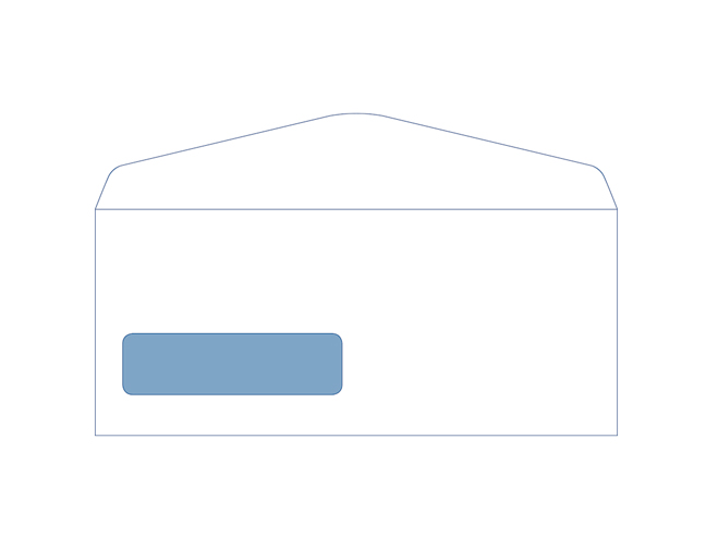 10 Machine Insertable Window Envelopes with Security Tint for