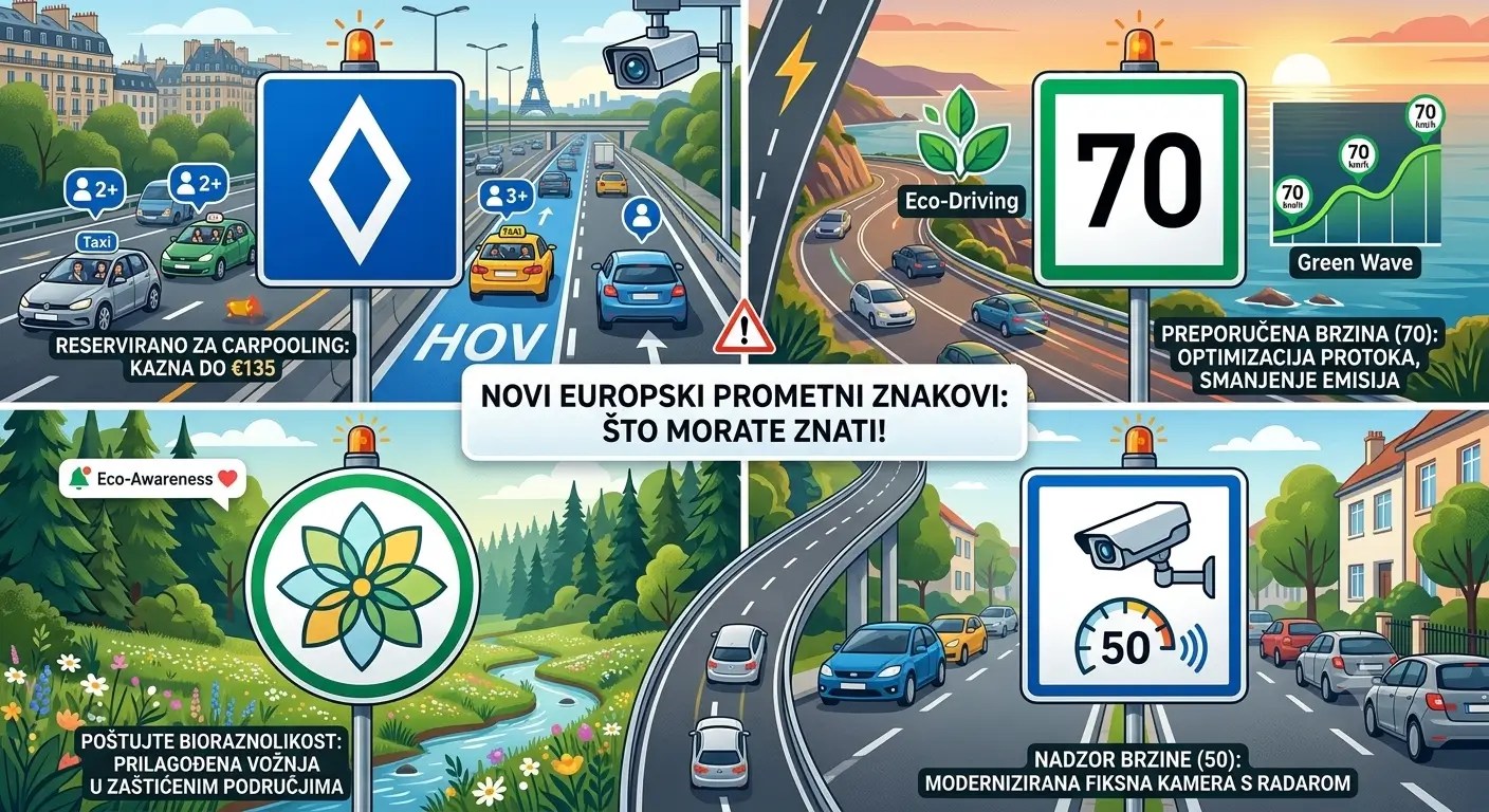 Novi europski prometni znakovi: Što morate znati prije prelaska granice!