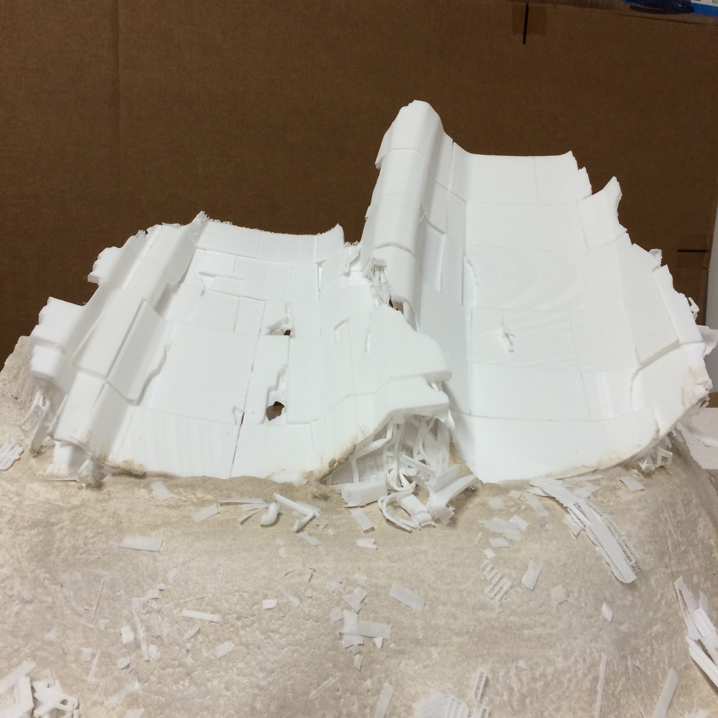 Early concept model of crashed saucer