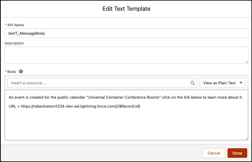 Auto Post a Message to Chatter When an Event is Created - Automation ...