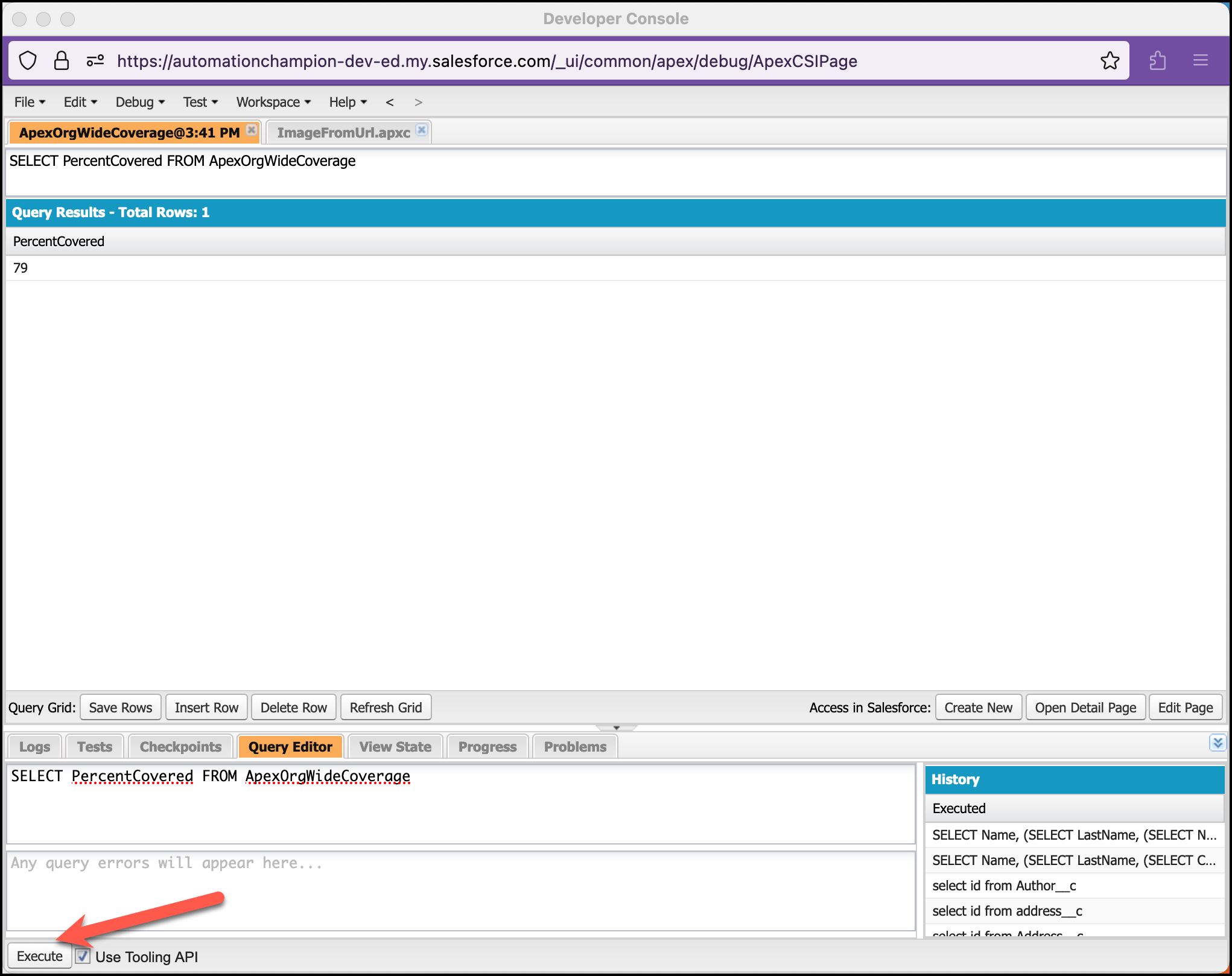 Calculate Overall Code coverage in Salesforce Automation Champion