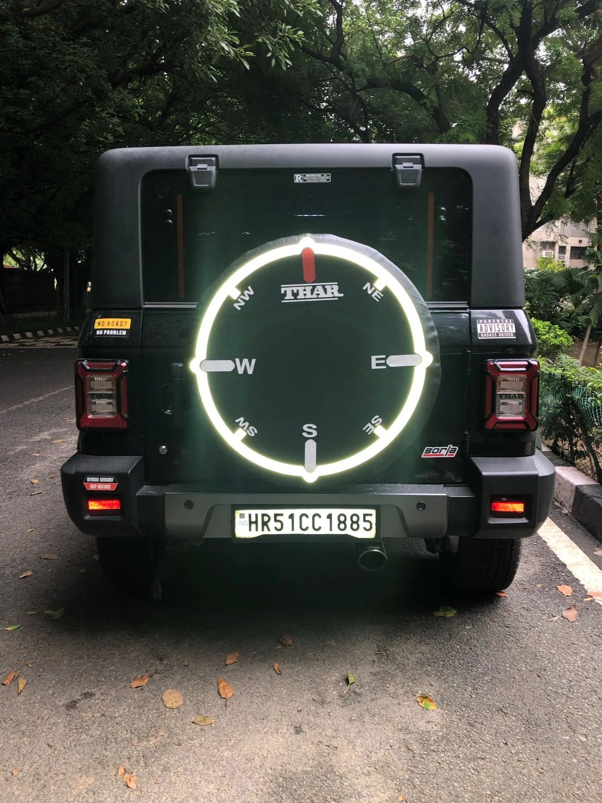 Customized Stepney Wheel Cover with Glowing Effect for Thar 2020+ Onwards