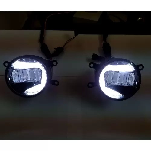 Universal Car LED Fog Lamp With DRL Daytime Running Light and Turn Signal - Set Of 2