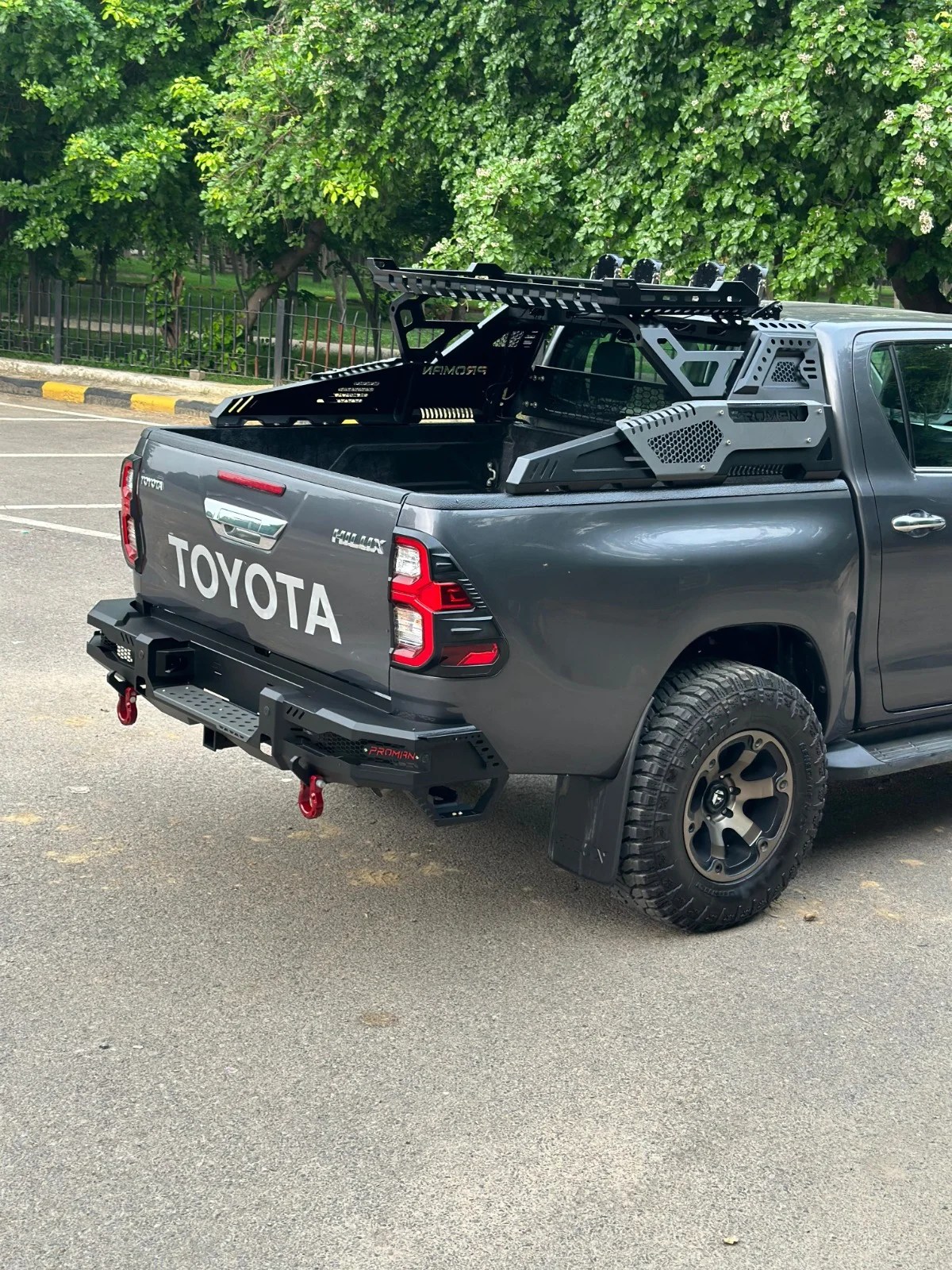 ProMan Hilux Thunder Series Rear Metal Bumper