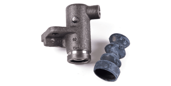 Automotive component with rubber boot.