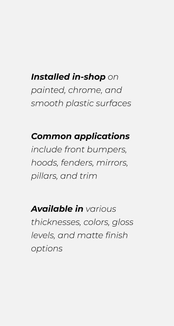 STEK DYNO paint protection film application stage