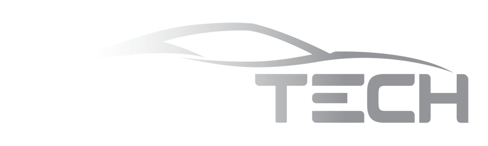 AutoTech White Transparent Logo