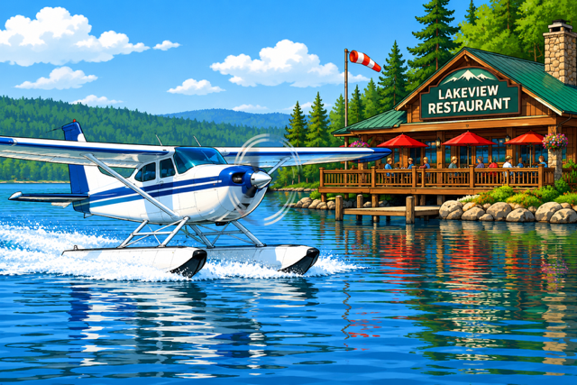 Link to a map with Seaplane bases and Seaplane accessible Restaurant locations marked