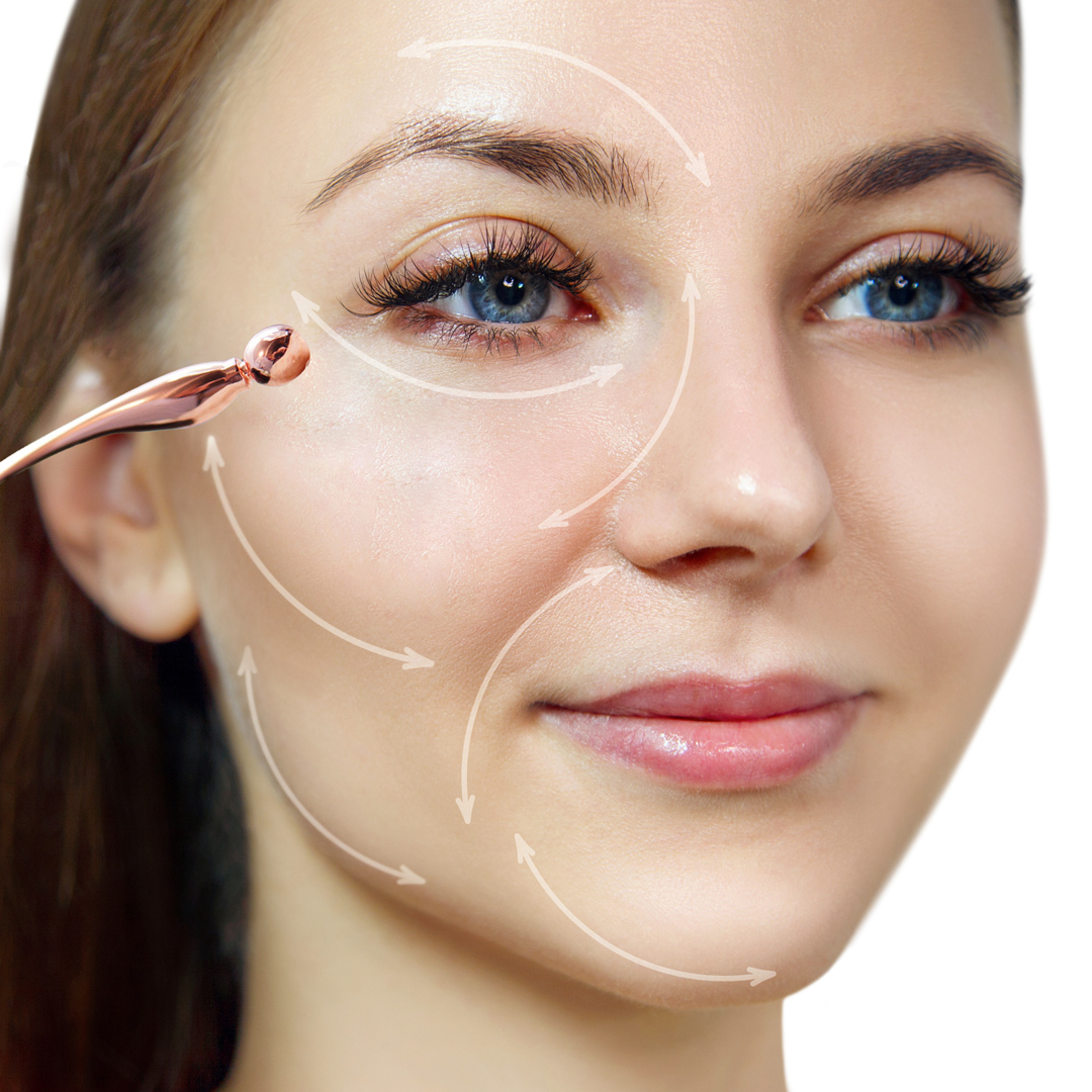 _Woman-with-Massage-Wand-&-Arrows-On-Face