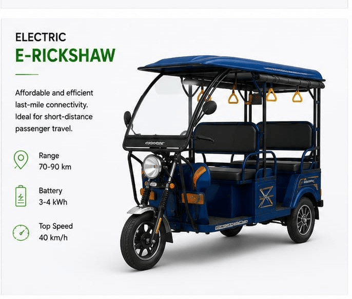 ev 3 w ev rickshaw