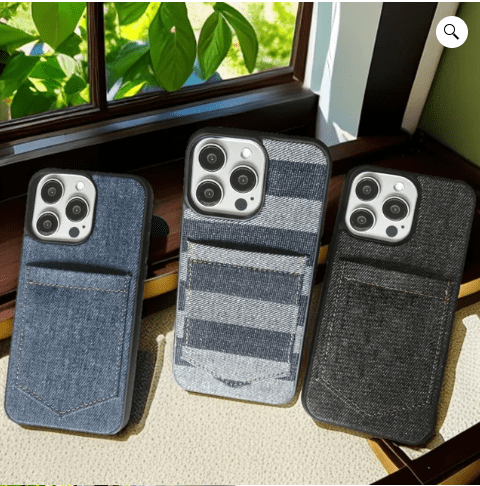 Creative Denim Fabric iPhone Case: Stylish, Non-Slip Protection for iPhone 16, 15 & 13