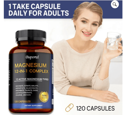 Magnesium Complex Capsules – Supports Relaxation, Muscle Strength, Bone & Heart Health, Better Sleep, Stress and Anxiety Relief