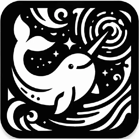 Narwhal Github - Abstract Art Collection - Retina Quality